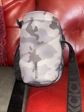 Corkcicle Gray Camo Crossbody Sling Bag